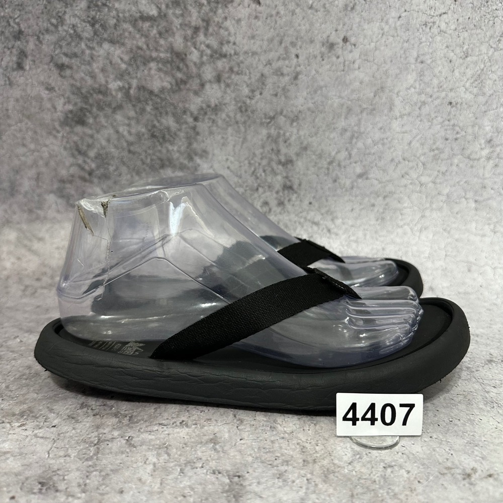 REI Co-op Flip Flop Kids 5 Black Eco-Friendly Sustainable Thong Sandals Scraps